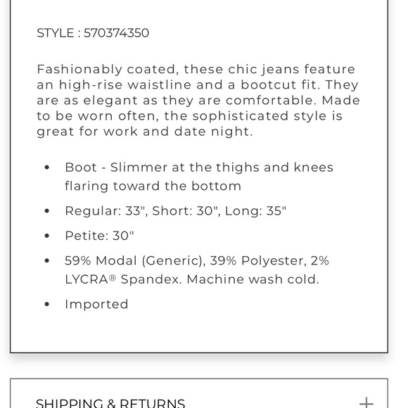 White House Black Market Black High-Rise Slim Boot Pants - Picture 9 of 9